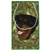 Rottweiler Wreath Klein Cadeauzakje (Achterkant)