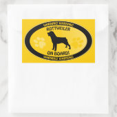 Rottweiler Xing Rechthoekige Sticker (Tas)