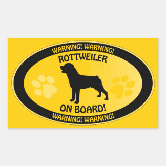 Rottweiler Xing Rechthoekige Sticker