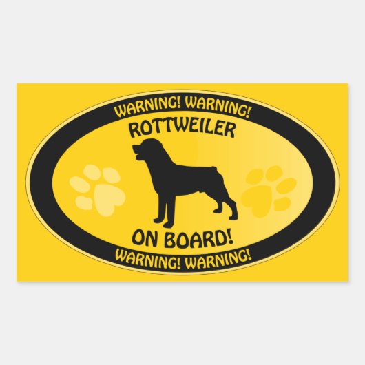 Rottweiler Xing Rechthoekige Sticker (Voorkant)