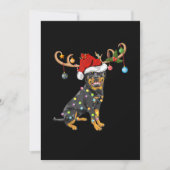 Rottweiler Xmas Gift Santas Reindetweiler Aankondiging (Voorkant)