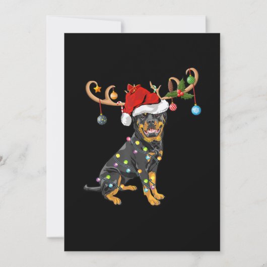 Rottweiler Xmas Gift Santas Reindetweiler Aankondiging (Voorkant)