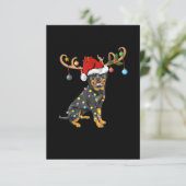 Rottweiler Xmas Gift Santas Reindetweiler RSVP Kaartje (Staand voorkant)