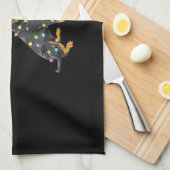 Rottweiler Xmas Gift Santas Reindetweiler Theedoek (Quarter Fold)