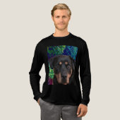 Rottweiler, Zelfverzekerde Bewaker Tri-Blend Shirt (Voorkant)