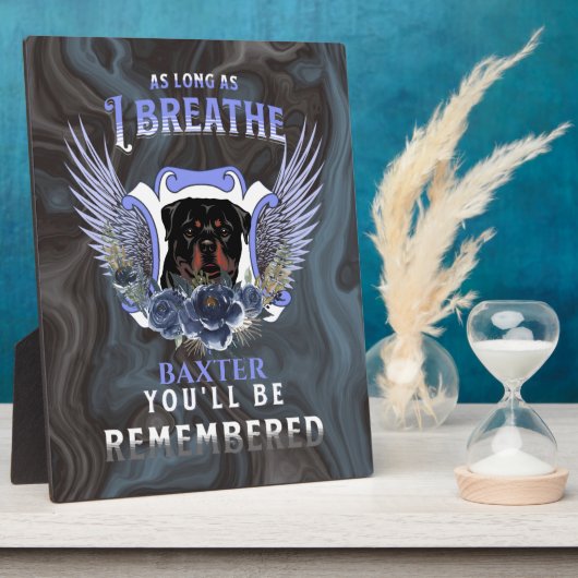 Rottweiler zolang ik het herdenkingsmonument heb. fotoplaat (Zijkant)