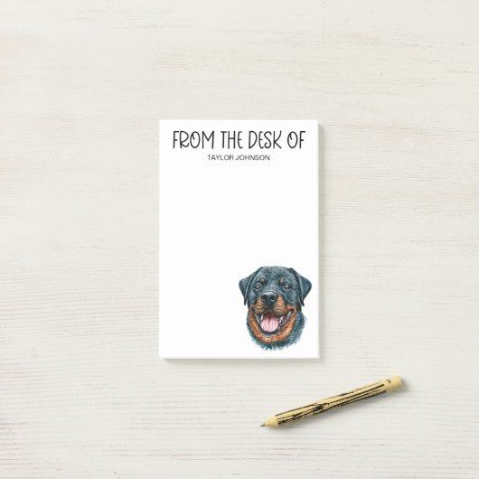 Rottweilerliefhebber Post-it® Notes (Op bureau)
