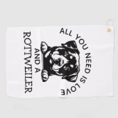 Rottweilerliefhebbers Golfhanddoek (Horizontaal)