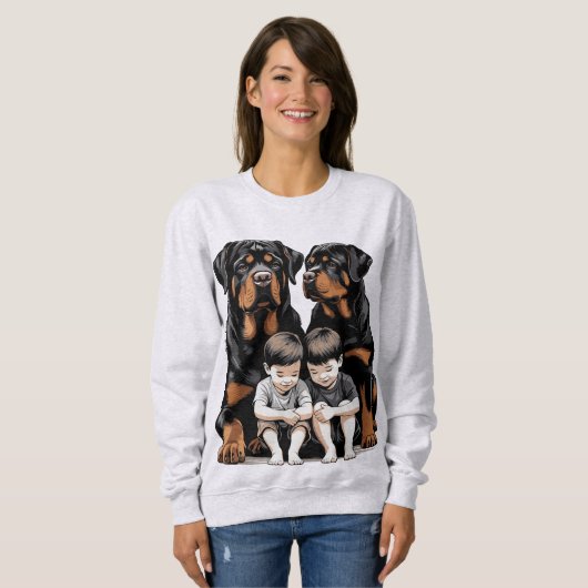  Rottweilers As Loyal Guardians Of Kids Trui (Voorkant volledig)
