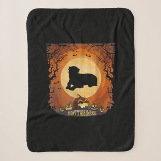 Rottweilers Full Moon Animal Silhouette Halloween Sherpa Deken