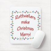 Rottweilers Make Christmas Merry Muismat (Met muis)