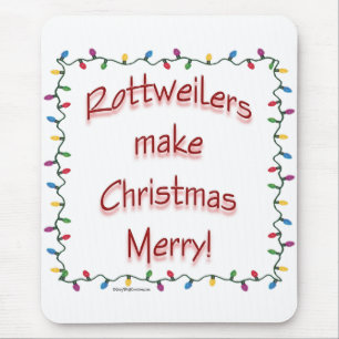 Rottweilers Make Christmas Merry Muismat