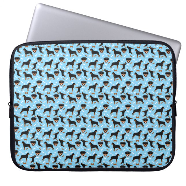 Rottweilers Rottie Dog Pattern-hoes Laptop Sleeve (Voorkant)