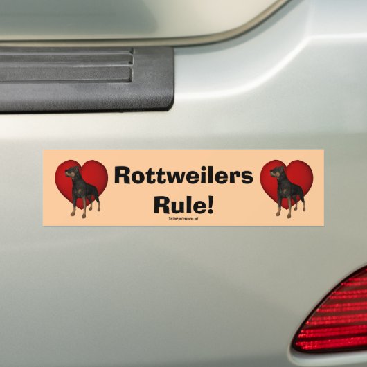 Rottweilers Rule Bumpersticker (Op auto)