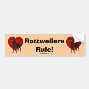 Rottweilers Rule Bumpersticker