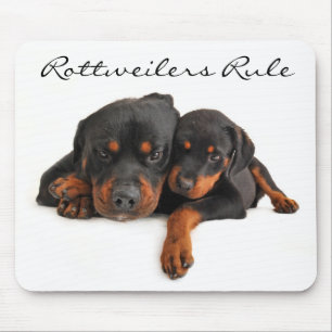 Rottweilers Rule Mam en Puppy Rottweiler Mousepad Muismat