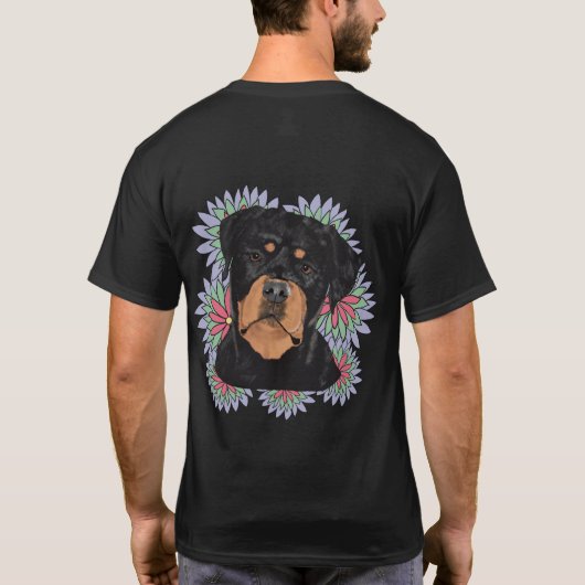 Rottweilers zijn delicate bloemen t-shirt (Achterkant)