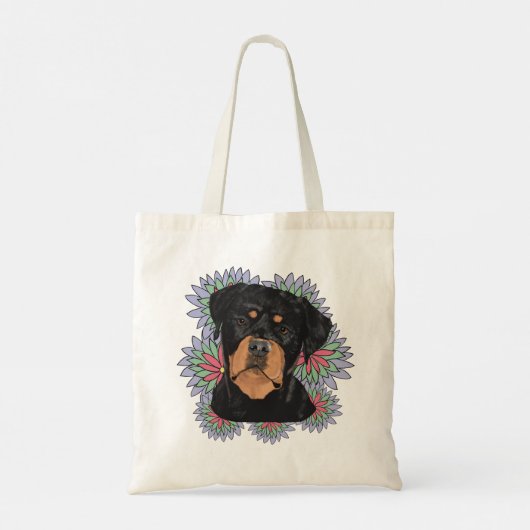 Rottweilers zijn delicate bloemen tote bag (Achterkant)
