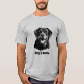 Rottweilers Zwart-wit Silhoutte T-shirt (Voorkant)