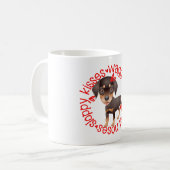Rottweiller hond, slordige kussen koffiemok (Voorkant links)