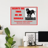 Rottweiller Humor Sign Poster (Thuiskantoor)