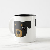Rottweiller-Mok Tweekleurige Koffiemok (Voorkant links)