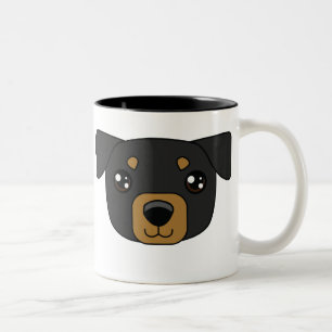 Rottweiller-Mok Tweekleurige Koffiemok