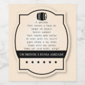 Rótulo de Vinho Personalizado Wijn Etiket (Enkel label)