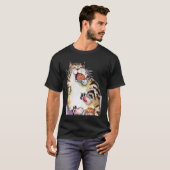 Rotund Cat Eating Sushi T-shirt (Voorkant volledig)
