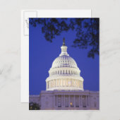 Rotunda of U.S. Capitol at night, Washington Briefkaart (Voorkant / Achterkant)