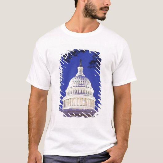 Rotunda of U.S. Capitol at night, Washington T-shirt (Voorkant)