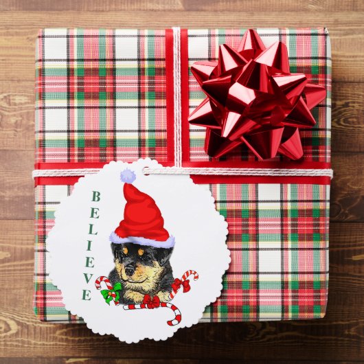 Rotweiler Kerst Ornament Kaart (Insitu (Geschenk))