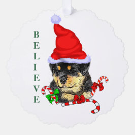 Rotweiler Kerst Ornament Kaart