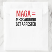 rotzooi om gearresteerd te worden rechthoekige sticker (Tas)