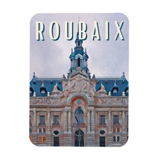 Roubaix Photo Vintage Magneet (Verticaal)