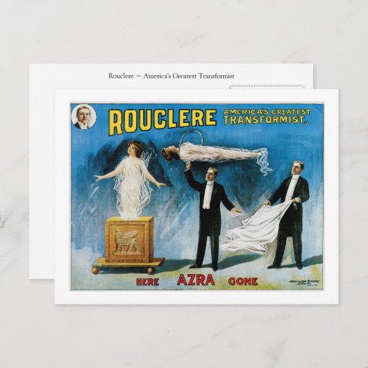 Rouclere ~ Amerika's grootste Transformist Briefkaart (Voorkant / Achterkant)