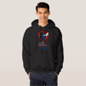 Roudnice en Labem Tsjechië Heart Flag Emble Hoodie (Voorkant volledig)