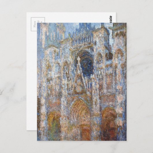 Rouen Cathedraal, Magic in Blue, van Claude Monet Briefkaart (Voorkant / Achterkant)
