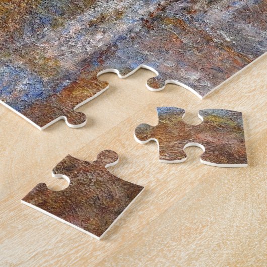 Rouen Cathedraal, Magic in Blue, van Claude Monet Legpuzzel (Zijkant)