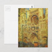 Rouen Cathedral at Sunset by Claude Monet Briefkaart (Voorkant / Achterkant)