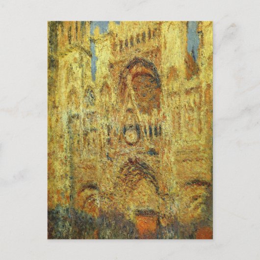 Rouen Cathedral at Sunset by Claude Monet Briefkaart (Voorkant)