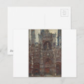 Rouen Cathedral, avond, harmonie in bruin Briefkaart (Voorkant / Achterkant)