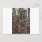Rouen Cathedral, avond, harmonie in bruin Briefkaart (Voorkant)