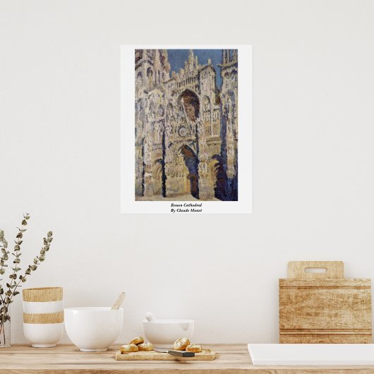 Rouen Cathedral door Claude Monet Poster (Keuken)