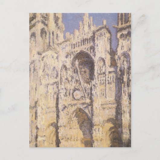 Rouen Cathedral, Harmony Blue Gold van Claude Mone Briefkaart (Voorkant)