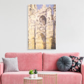 Rouen Cathedral, Harmony Blue Gold van Claude Mone Canvas Afdruk (Insitu (Woonkamer))