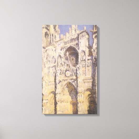 Rouen Cathedral, Harmony Blue Gold van Claude Mone Canvas Afdruk (Voorkant)