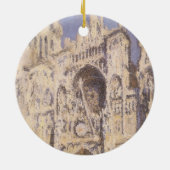 Rouen Cathedral, Harmony Blue Gold van Claude Mone Keramisch Ornament (Achterkant)