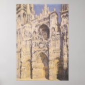Rouen Cathedral, Harmony Blue Gold van Claude Mone Poster (Voorkant)