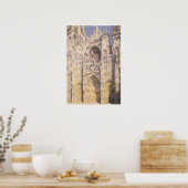 Rouen Cathedral, Harmony Blue Gold van Claude Mone Poster (Keuken)